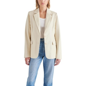 image:imageSteve Madden Womens Faux Leather Boyfriend BlazerBone