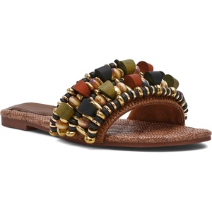 image:imageSteve Madden womens Marika  Casual SandalsBrown Raffia Beaded