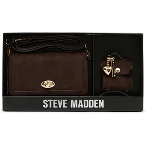 image:imageSteve Madden Wallet on a Chain Set with DangleBrown Suede
