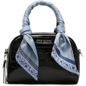 image:imageSteve Madden Womens Steve Madden Small Satchel With Scarf Wrap HandleBlack Croc