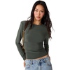 image:imageSteve Madden Womens Seline Knit TopDark Olive